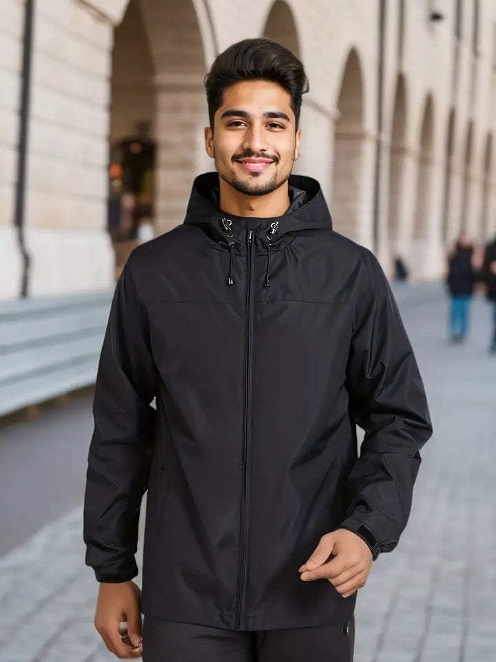 Moses - Leichter wasserdichter Windbreaker für Herren - Outdoorjacke mit Kapuze für Herbst/Winter