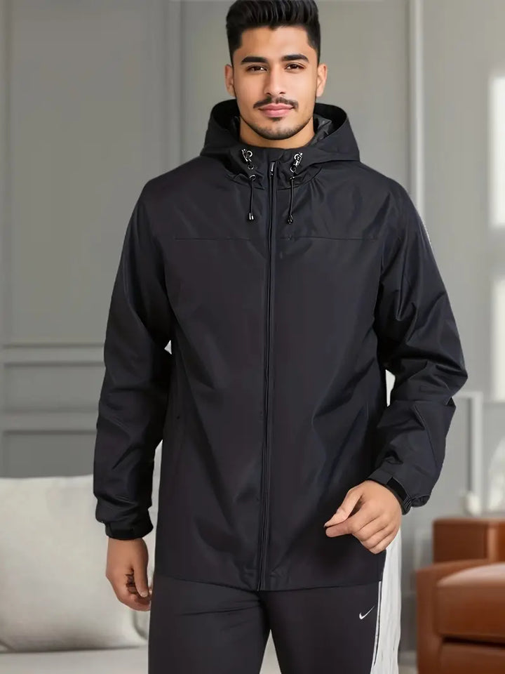 Moses - Leichter wasserdichter Windbreaker für Herren - Outdoorjacke mit Kapuze für Herbst/Winter