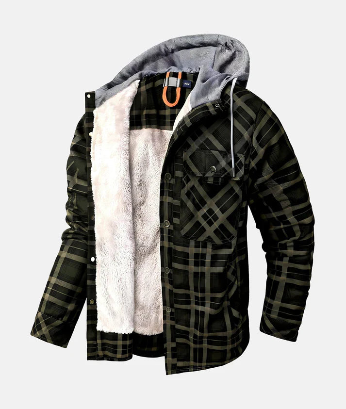 Jareth - Karierte Flanelljacke - Schick - Hochwertig Stoff - Ideal für Frühling