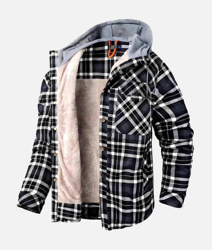 Jareth - Karierte Flanelljacke - Schick - Hochwertig Stoff - Ideal für Frühling