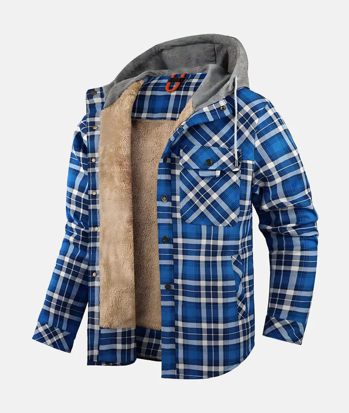 Jareth - Karierte Flanelljacke - Schick - Hochwertig Stoff - Ideal für Frühling