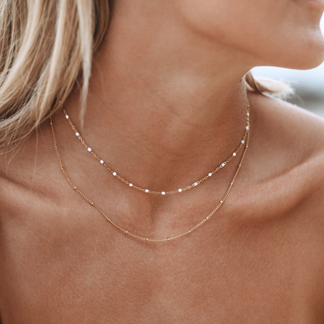 Doppelreihige Perlen-Choker – Amara