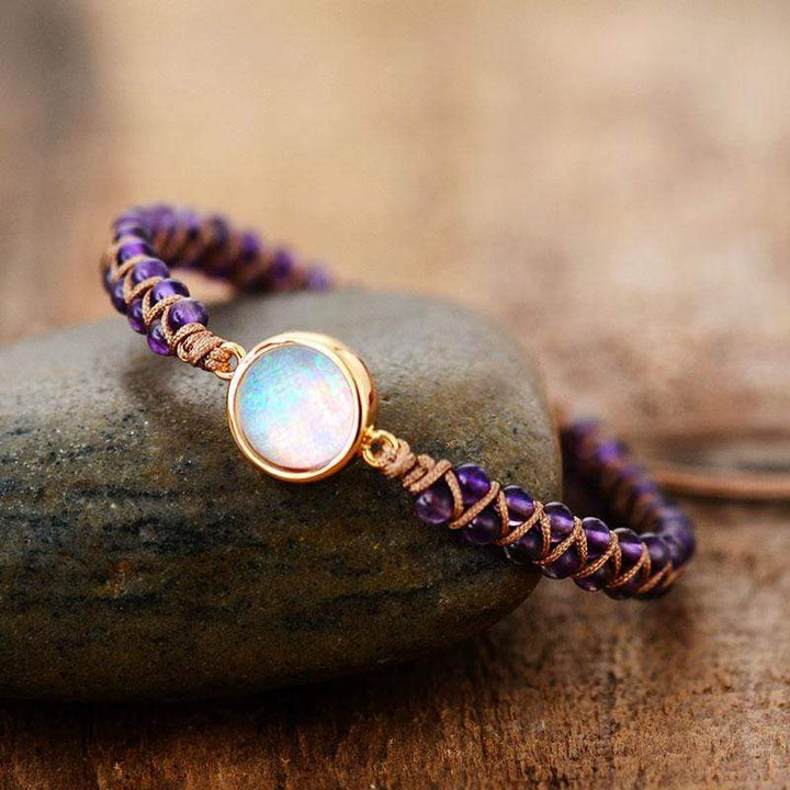 Amethyst-Opal Yoga-Armband – Aurielle