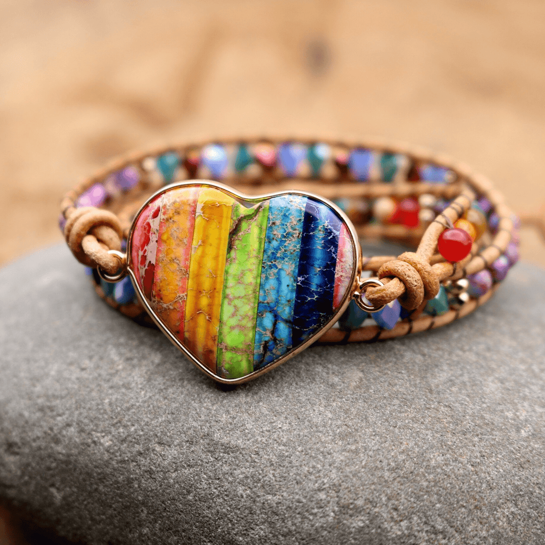 Chakra Herz Wickelarmband – Liora